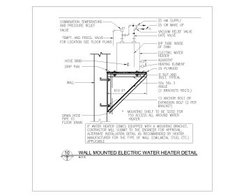 Wall Mounted Electric Water Heater Detail .dwg