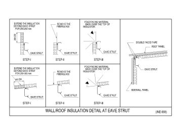 Wall & Roof Insulation Details at Eave Strut .dwg