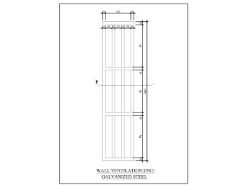 Wall Ventilation Unit Galvanized Steel Details .dwg