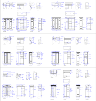 Wardrobes design CAD collection dwg