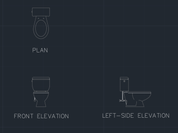 Water Closet for Bathroom 13 dwg Drawing
