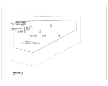 Water Supply House Design Roof Plan .dwg