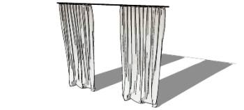 White long curtains(229) skp