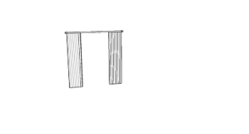 White simple curtains(319) skp
