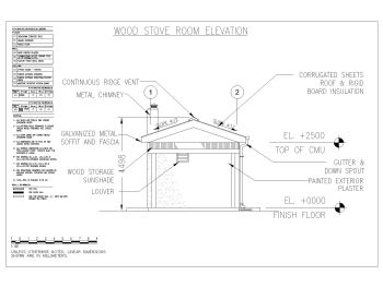 Wood Stove Room Elevation .dwg