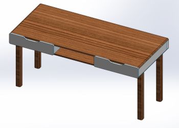 Wood desk.SLDPRT file