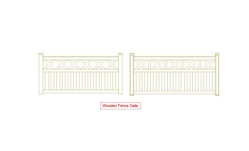  Wooden Fence Gate dwg.