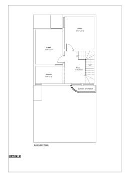 Wooden Truss Roof Villa House Design Basement Plan .dwg_2