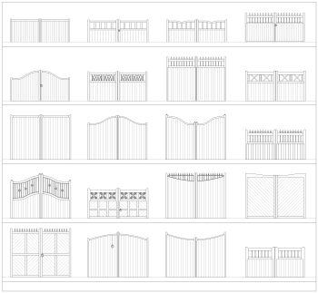 Puertas de entrada de madera CAD collection DWG blocks