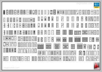 LARGE LIBRARY OF DOORS-AUTOCAD-2D
