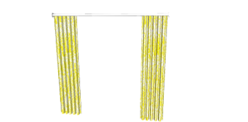 Yellow long curtains(102) skp