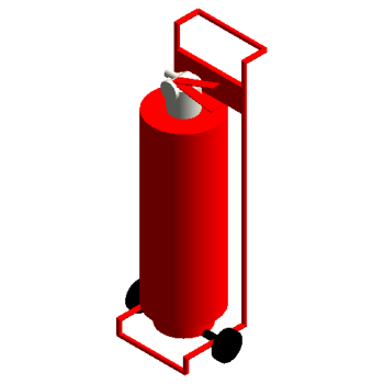 Trolley fire extinguisher revit family