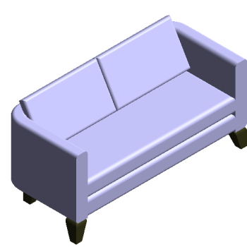 Violet sofa revit family