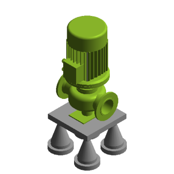 Vertical anti-fouling centrifugal pump revit family