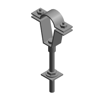Fixed riser with expansion anchor bolt revit family