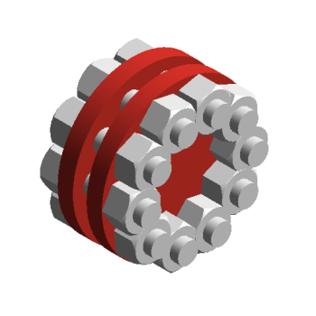 Double flange-with bolt revit family