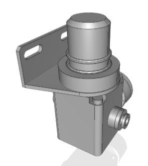 Вакуумный регулятор 6 мм с датчиком и кронштейном Autocad 2010 3d file