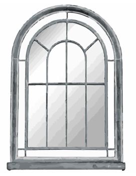 arched glass mirror dwg drawing