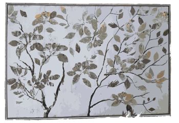 autumn leaves framed wall art dwg drawing