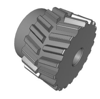 Aluminium pulley with minimum pilot bore Autocad 3d file