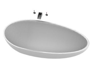 modern oval bath tub 3d model .3dm format