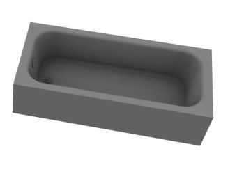 modern rectangular bath tub 3d model .3dm format