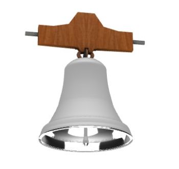 hanging stainless steel bell 3d model .3dm format