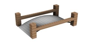 small scaled bridge 3d model .3dm format