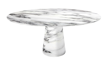 White marble circle table with marble column sketchup
