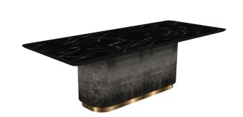 Rectangle marble with golden base sketchup