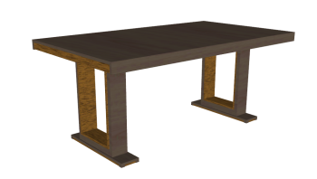 Wooden rectangle table sketchup