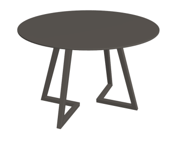 Gray wooden circle table sketchup