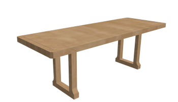 Wooden rectangle coffee table sketchup