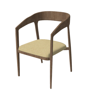 Wooden chair with cushion sketchup
