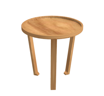 Wooden circle coffee table sketchup