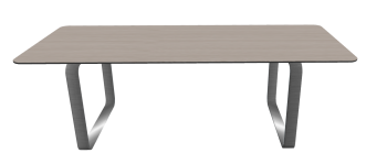 Wooden rectangle table with metal border and polish frame sketchup