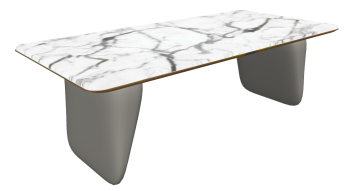White marble table with gray leg sketchup