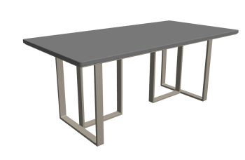 Wooden gray table with gray frame sketchup