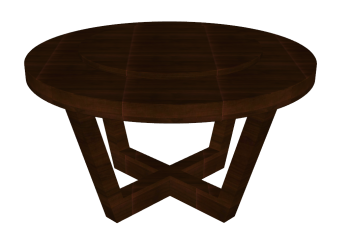 Wooden circle table sketchup