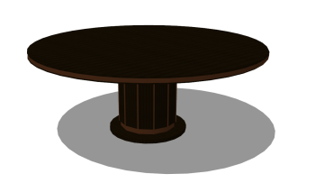 Brown wooden coffee table sketchup