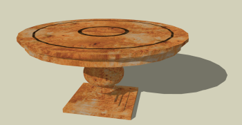 Marble circle table with marble rectangle base sketchup