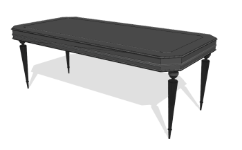 Gray neoclassic table sketchup