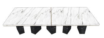White marble table with dark marble pedestal sketchup