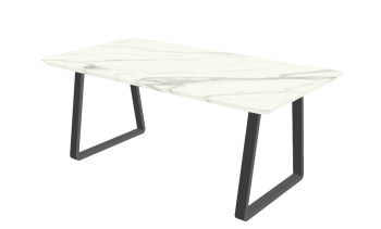 Rectangle marble table with steel leg sketchup
