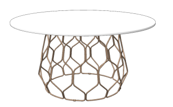Circle coffee table with white wooden table top sketchup