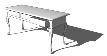 White wooden make-up table sketchup