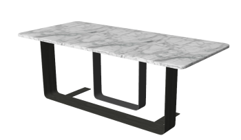 Rectangle marble table with steel frame sketchup