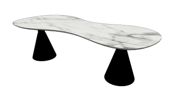 8-shape marble table sketchup