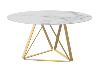 Circle marble coffee table with triangle frame sketchup