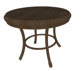 Wooden circle  table sketchup